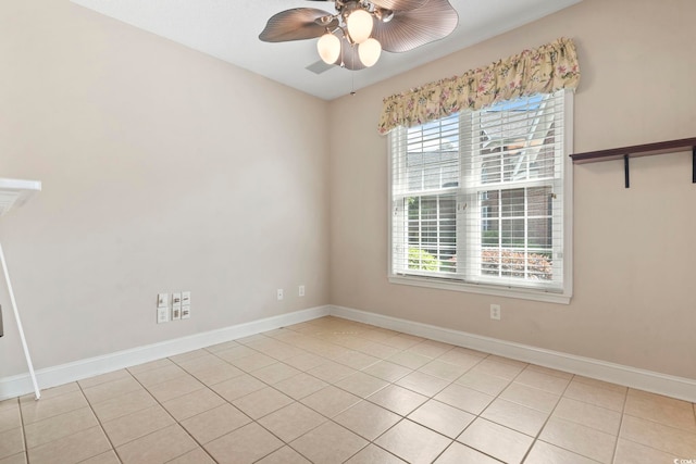 8204 Caddis Ct, Myrtle Beach, SC 29579 - unfurnished room featuring a ceiling fan, plenty of natural light, and light tile patterned floors
