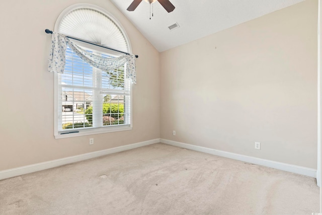 8204 Caddis Ct, Myrtle Beach, SC 29579 - carpeted spare room with ceiling fan and lofted ceiling