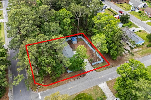 1111 King St, Myrtle Beach, SC 29577 - aerial view of property's location featuring property parcel outlined