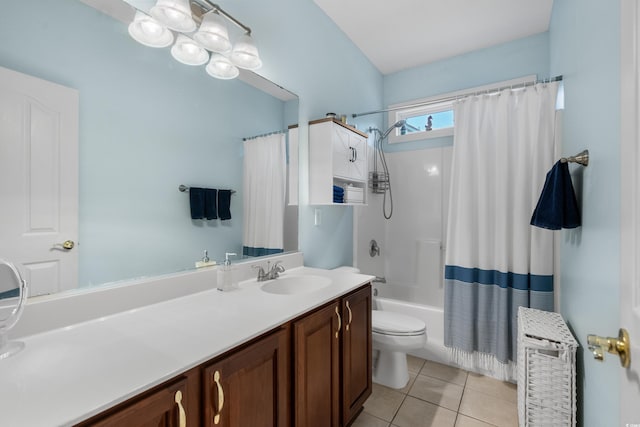 190 Barony Pl, Pawleys Island, SC 29585 - bathroom with tile patterned flooring, vanity, shower / bath combination with curtain, and toilet