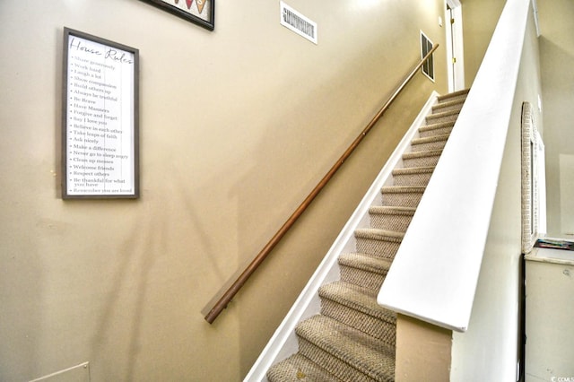 view of stairway