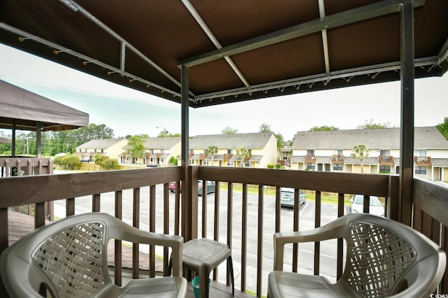 balcony featuring a residential view