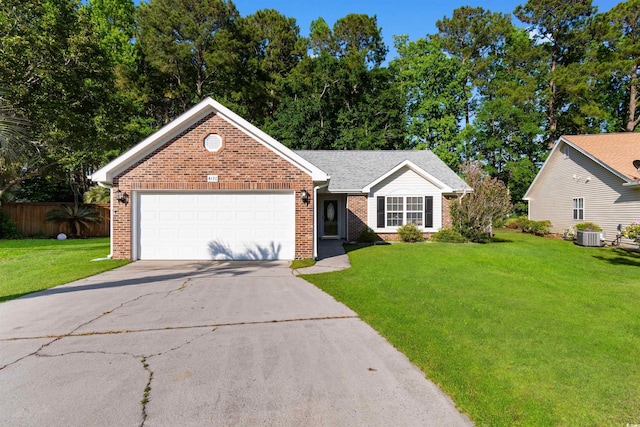 view of front of house featuring brick siding, concrete driveway, and a garage