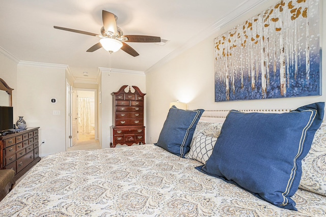 967 Henry James Dr, Myrtle Beach, SC 29579 - bedroom with crown molding and ceiling fan