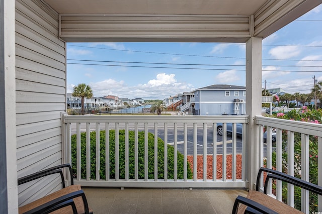 balcony with a residential view