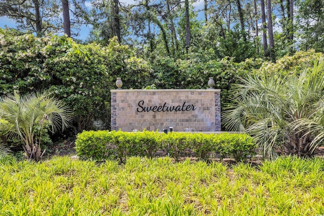 view of community sign