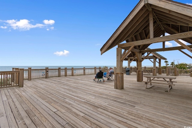 6001 S Kings Hwy, Myrtle Beach, SC 29575 - wooden deck with a water view