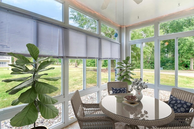 4683 Wild Iris Dr Unit 104, Myrtle Beach, SC 29577 - sunroom with plenty of natural light and a ceiling fan