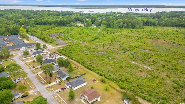 aerial overview of property's location with a large body of water