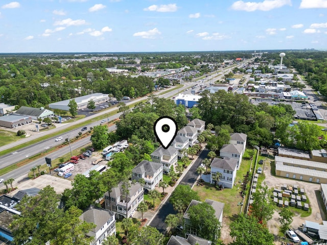 aerial view of residential area
