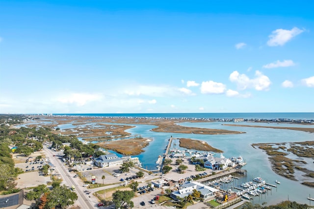 drone / aerial view of a nearby body of water