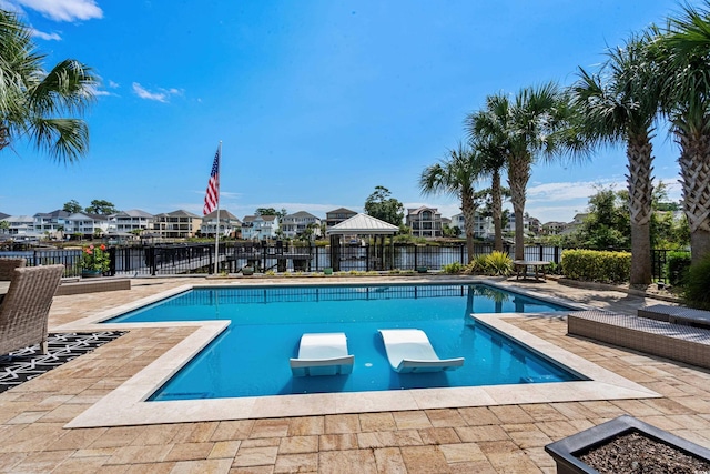 4832 Williams Island Dr, Little River, SC 29566 - view of pool with a residential view, a patio area, fence, and a water view