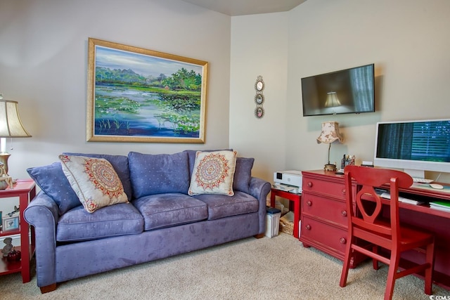 living room with carpet