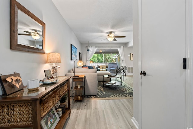 10301 N Kings Hwy Unit 10-4, Myrtle Beach, SC 29572 - hallway with wood finished floors and a textured ceiling