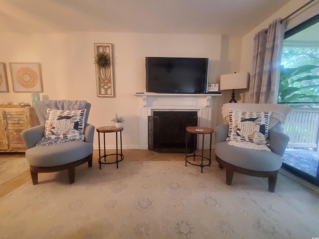 306 Westbury Ct Unit 2-B, Myrtle Beach, SC 29572 - sitting room featuring a fireplace