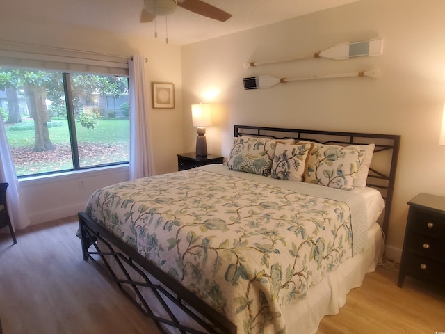 306 Westbury Ct Unit 2-B, Myrtle Beach, SC 29572 - bedroom featuring wood finished floors and a ceiling fan