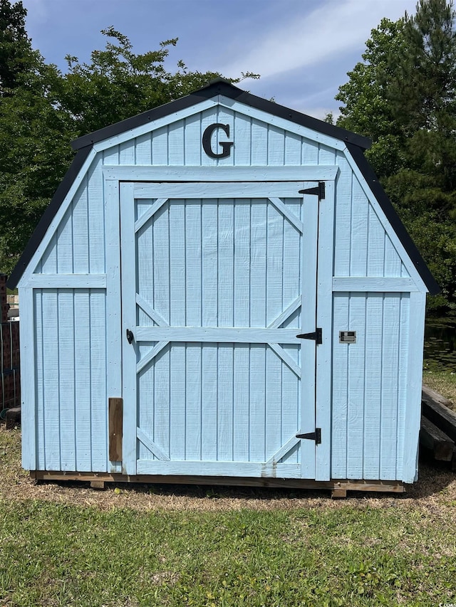 view of shed