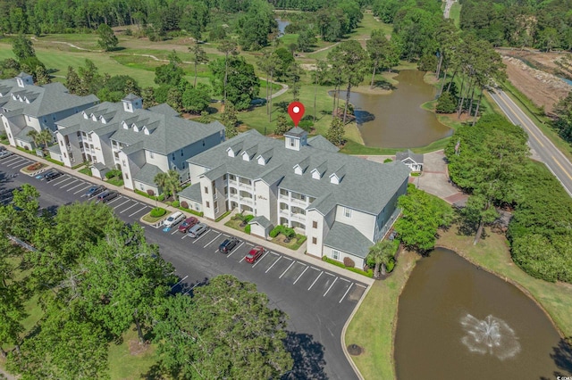 drone / aerial view of a nearby body of water