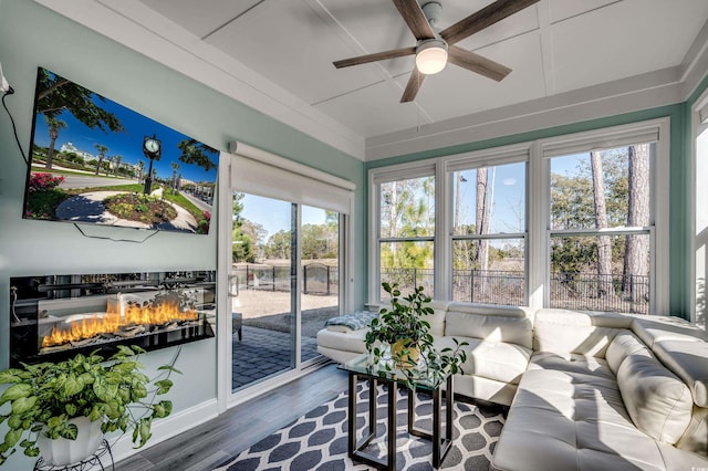 view of sunroom