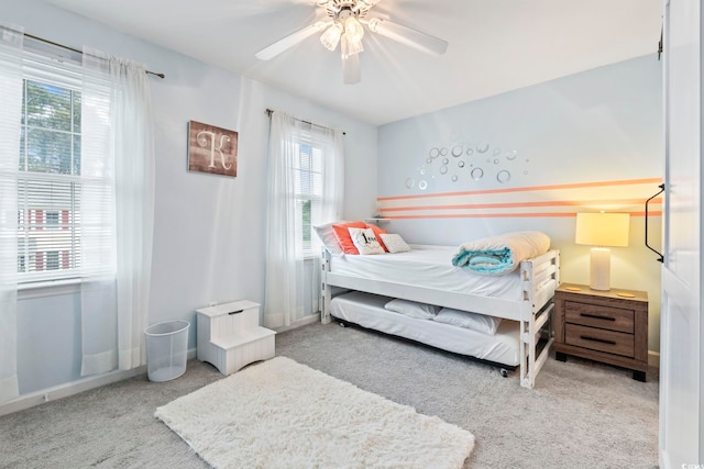 3008 Church St Unit D3, Myrtle Beach, SC 29577 - bedroom with carpet, ceiling fan, and baseboards