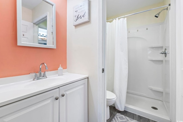 3008 Church St Unit D3, Myrtle Beach, SC 29577 - full bathroom with a stall shower, toilet, and vanity