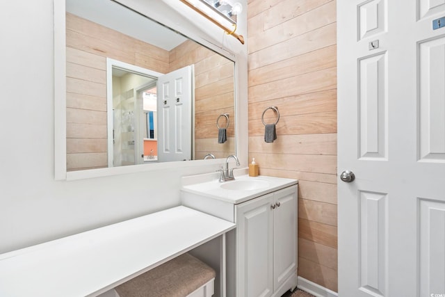 3008 Church St Unit D3, Myrtle Beach, SC 29577 - bathroom with wood walls and vanity