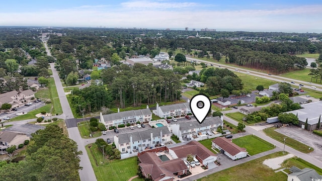 3008 Church St Unit D3, Myrtle Beach, SC 29577 - aerial view of property and surrounding area featuring nearby suburban area and a tree filled landscape