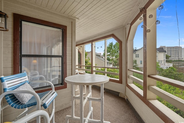 view of sunroom