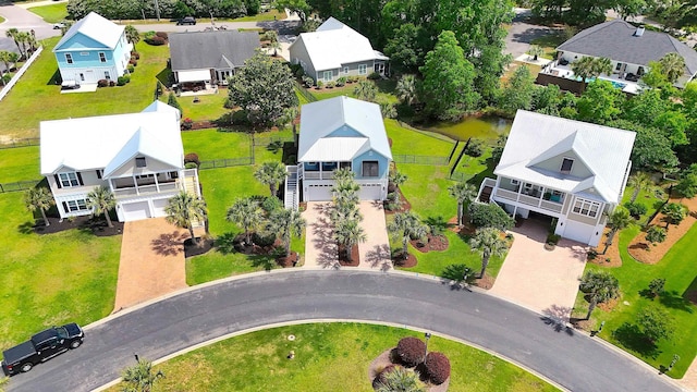 aerial perspective of suburban area