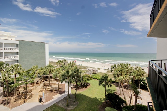 water view featuring local beach
