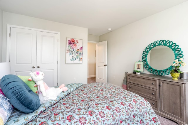 814 Belle Dr, North Myrtle Beach, SC 29582 - carpeted bedroom with a closet and baseboards