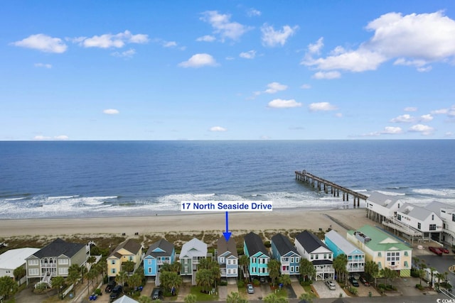 17 N Seaside Dr, Surfside Beach, SC 29575 - water view with nearby beach and nearby suburban area