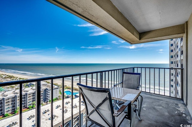 5905 S Kings Hwy Unit 1717, Myrtle Beach, SC 29575 - balcony with view of water and beach