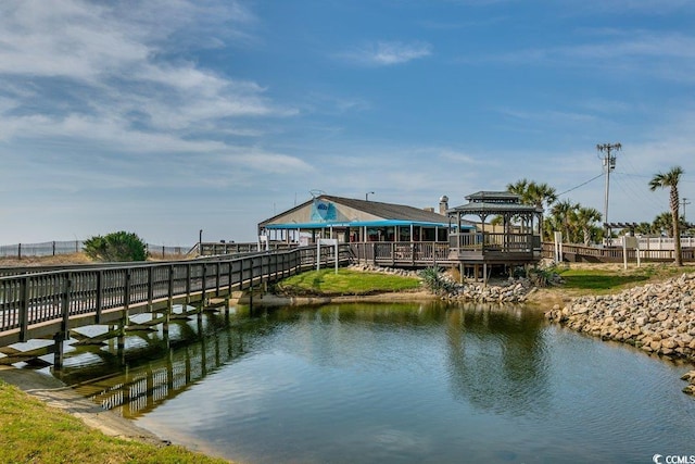 5905 S Kings Hwy Unit 1717, Myrtle Beach, SC 29575 - dock area with a gazebo and a water view