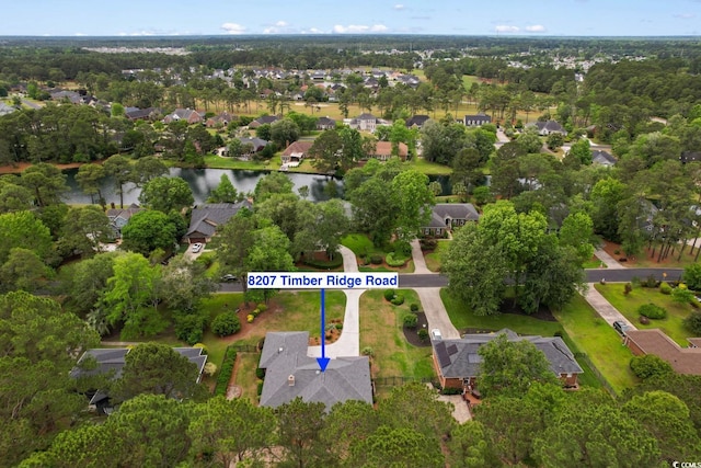 8207 Timber Ridge Rd, Conway, SC 29526 - aerial view of property's location with nearby suburban area and a nearby body of water