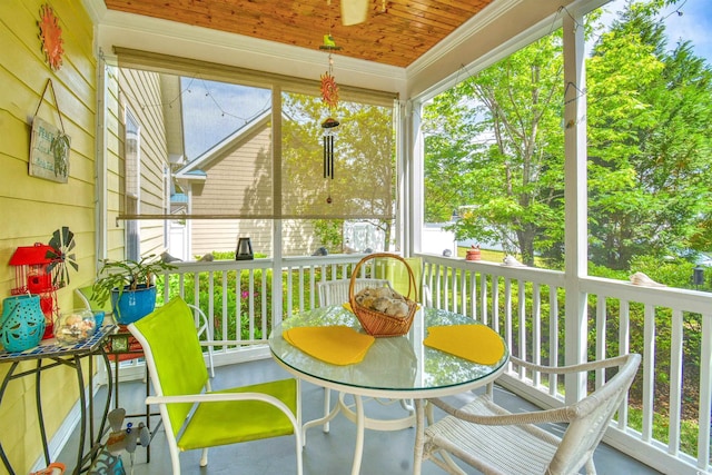 view of sunroom