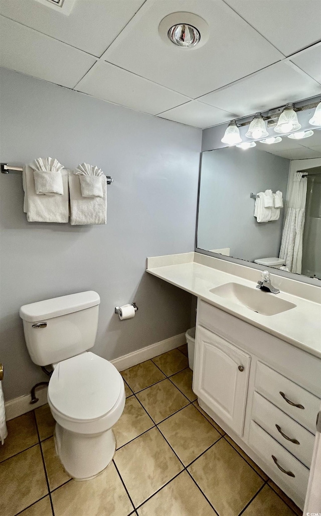 1905 S Ocean Blvd Unit 922-924, Myrtle Beach, SC 29577 - bathroom featuring tile patterned floors, vanity, and a shower with curtain