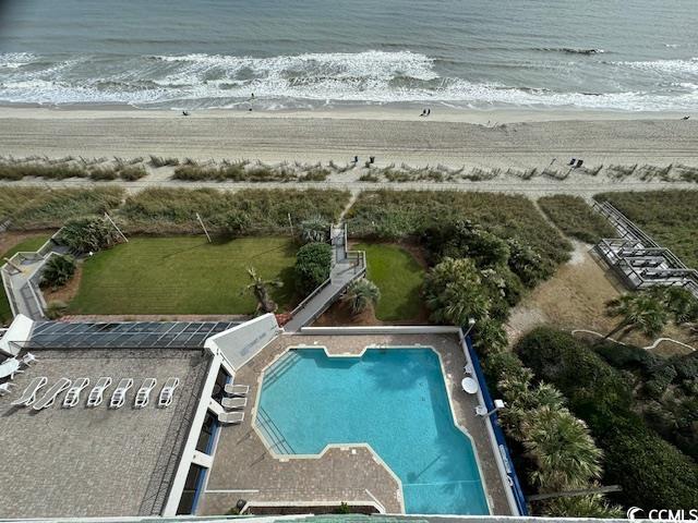 1905 S Ocean Blvd Unit 922-924, Myrtle Beach, SC 29577 - aerial view of expansive beach and a pool