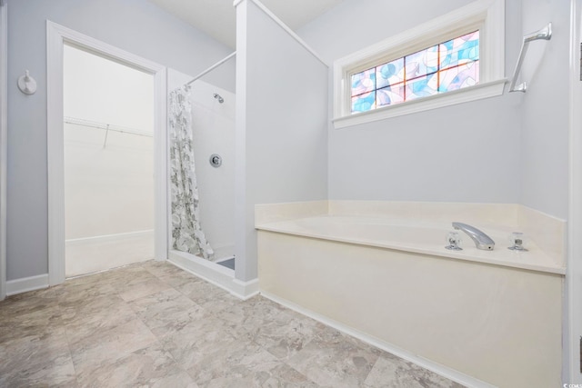 9831 Winchester Ct, Murrells Inlet, SC 29576 - full bath featuring a stall shower, a garden tub, and a walk in closet