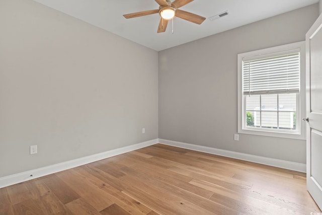 2204 Woodstork Dr, Conway, SC 29526 - spare room with baseboards, ceiling fan, and light wood-style floors