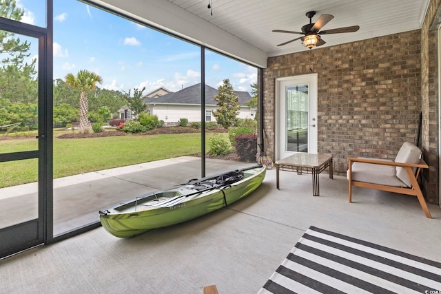 2204 Woodstork Dr, Conway, SC 29526 - sunroom / solarium with ceiling fan