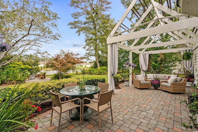 2170 Deerfield Ave, Surfside Beach, SC 29575 - view of patio featuring outdoor lounge area, outdoor dining space, and a gazebo