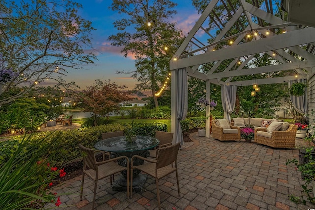 2170 Deerfield Ave, Surfside Beach, SC 29575 - view of patio / terrace with an outdoor living space, a gazebo, and outdoor dining area