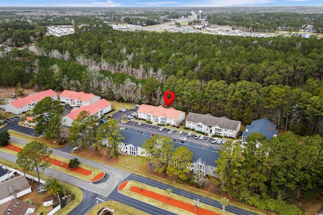 193 Charter Dr Unit E7, Longs, SC 29568 - aerial view of property's location featuring a heavily wooded area and nearby suburban area