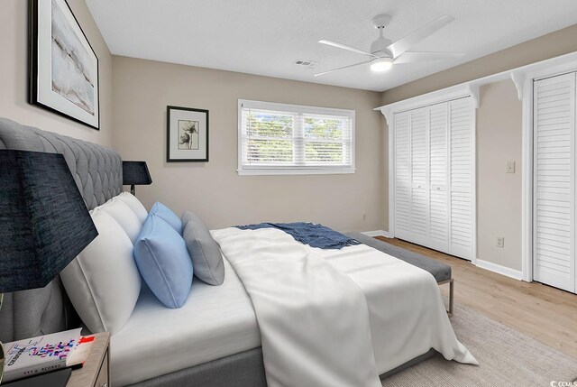4339 Baldwin Ave Unit 4339, Little River, SC 29566 - bedroom featuring light wood-style floors, ceiling fan, and baseboards