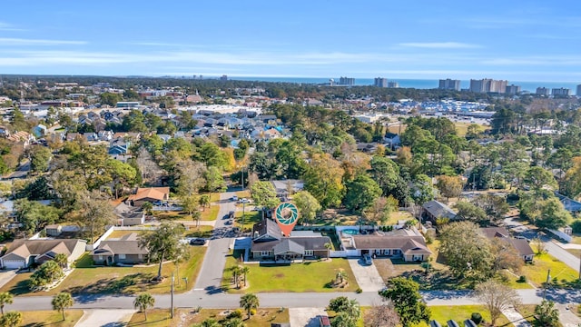 1014 Thomas Ave, North Myrtle Beach, SC 29582 - aerial view of property and surrounding area featuring nearby urban area