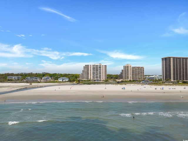 water view featuring local beach