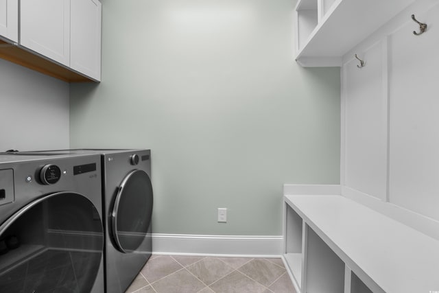 2909 Moss Bridge Ln, Myrtle Beach, SC 29579 - washroom featuring cabinet space, independent washer and dryer, and baseboards