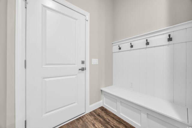 3995 Tillmond Dr, Conway, SC 29526 - mudroom featuring dark wood finished floors and baseboards