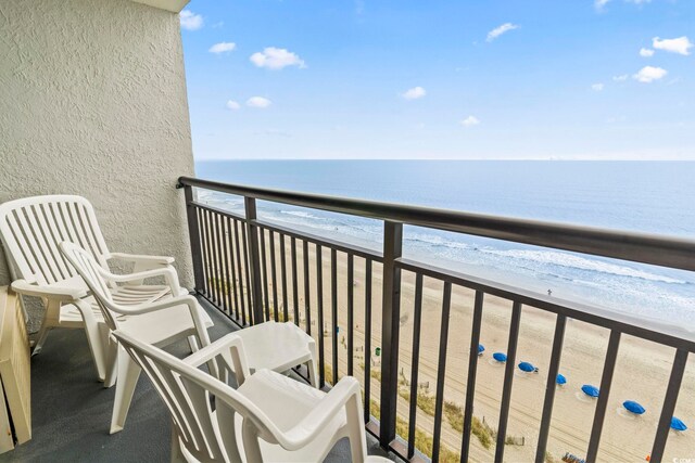 1501 S Ocean Blvd Unit 1231, Myrtle Beach, SC 29577 - balcony featuring view of water and beach